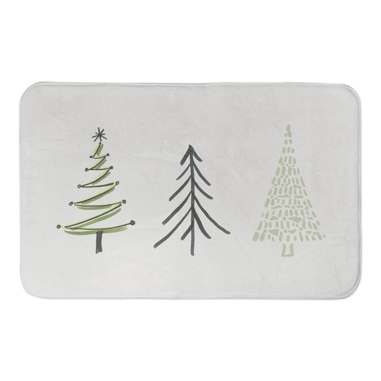 Designs Direct Three Winter Trees Bath Mat, 34" x 21"